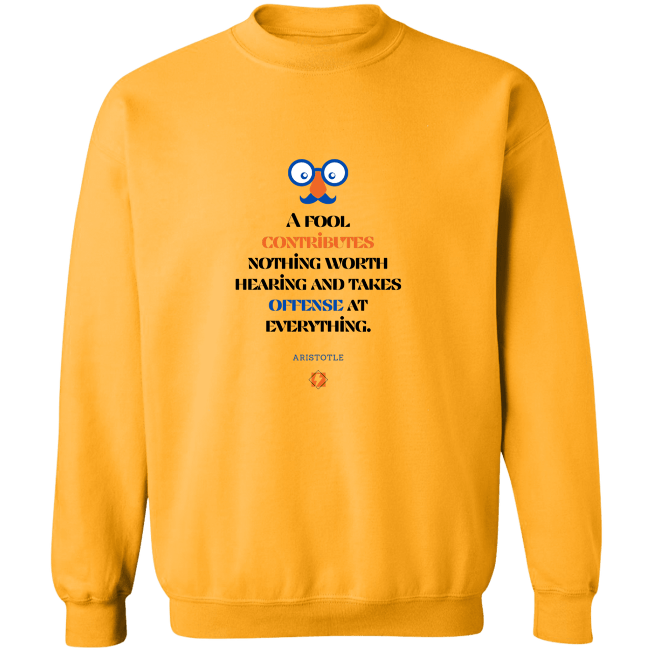 A102 G180 Gildan Crewneck Pullover Sweatshirt - Color: Gold