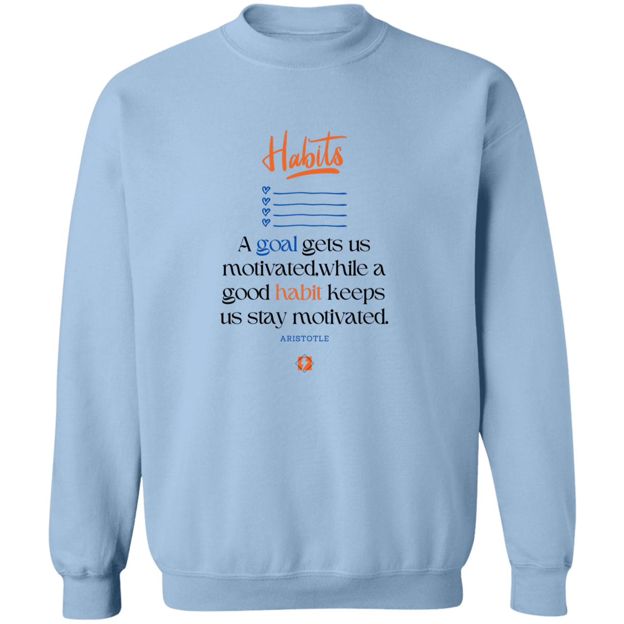 A104 G180 Gildan Crewneck Pullover Sweatshirt - Color: Light Blue