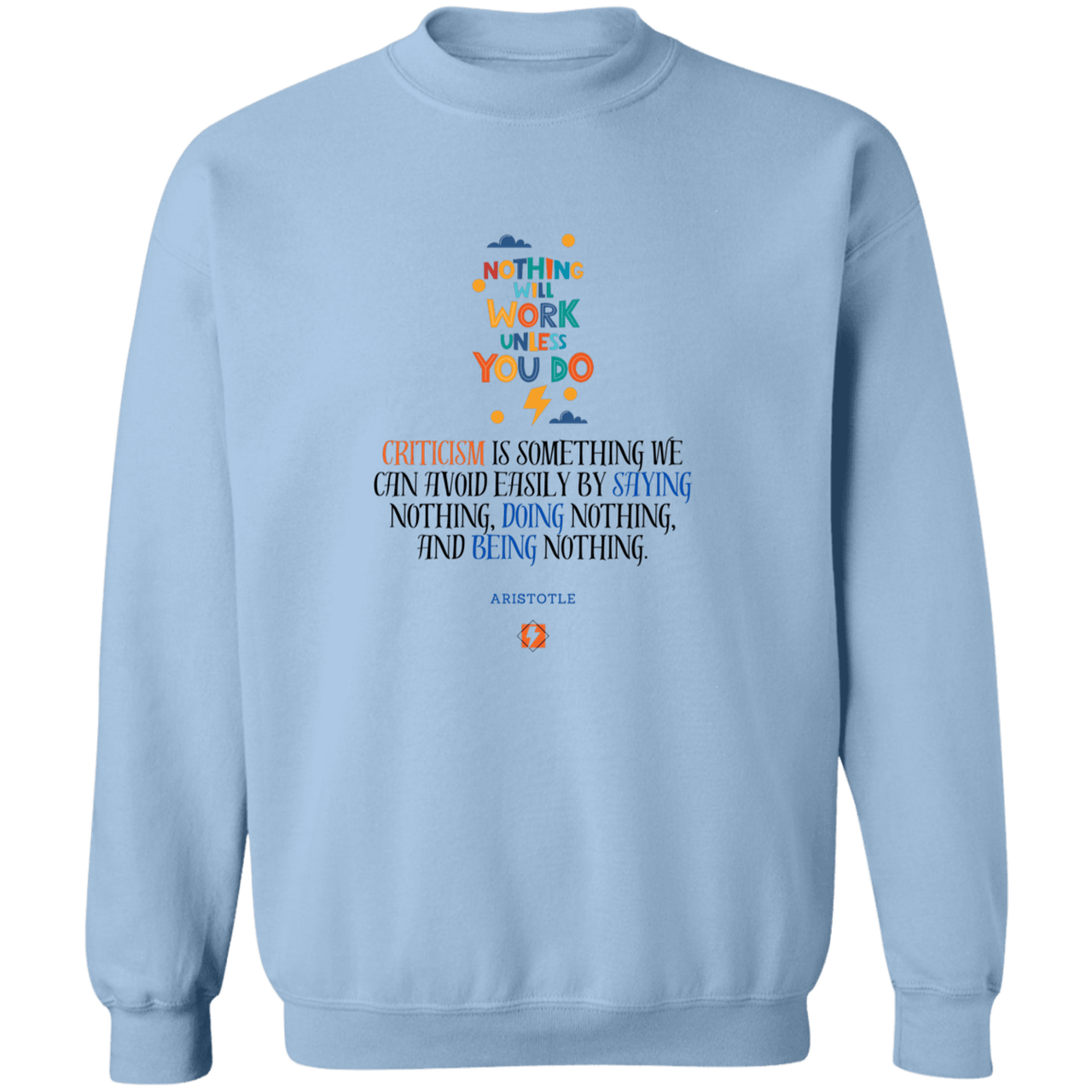 A109 G180 Gildan Crewneck Pullover Sweatshirt - Color: Light Blue