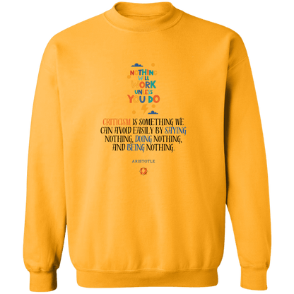 A109 G180 Gildan Crewneck Pullover Sweatshirt - Color: Gold