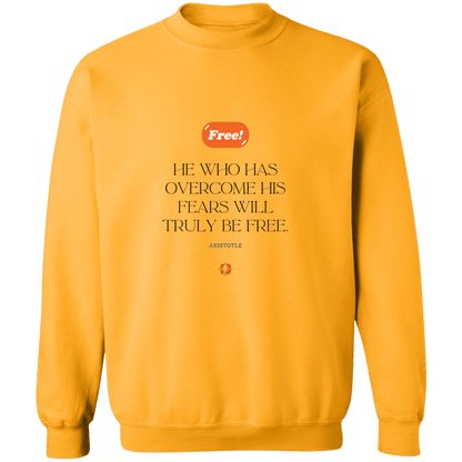 A114 G180 Gildan Crewneck Pullover Sweatshirt - Color: Gold