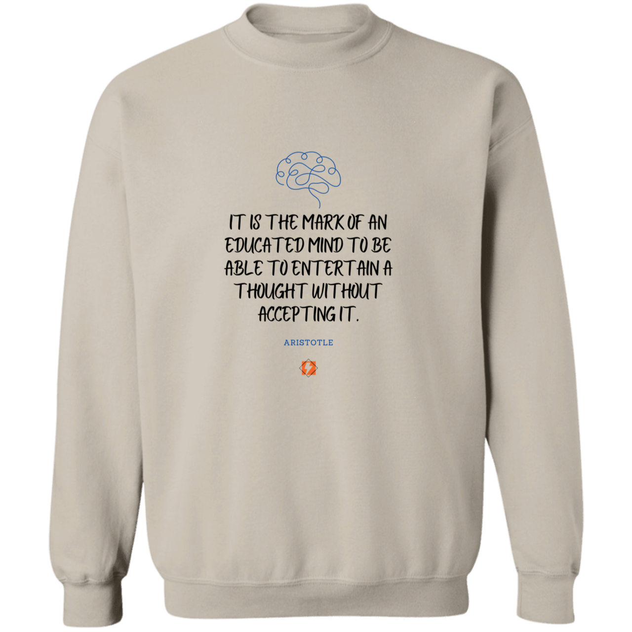 A117 G180 Gildan Crewneck Pullover Sweatshirt - Color: Sand