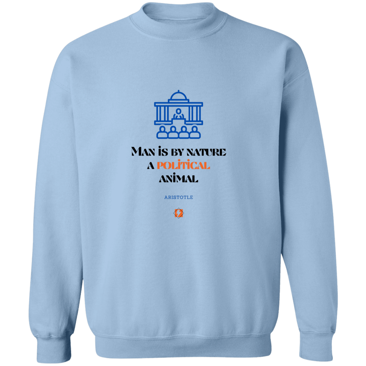 A120 G180 Gildan Crewneck Pullover Sweatshirt - Color: Light Blue