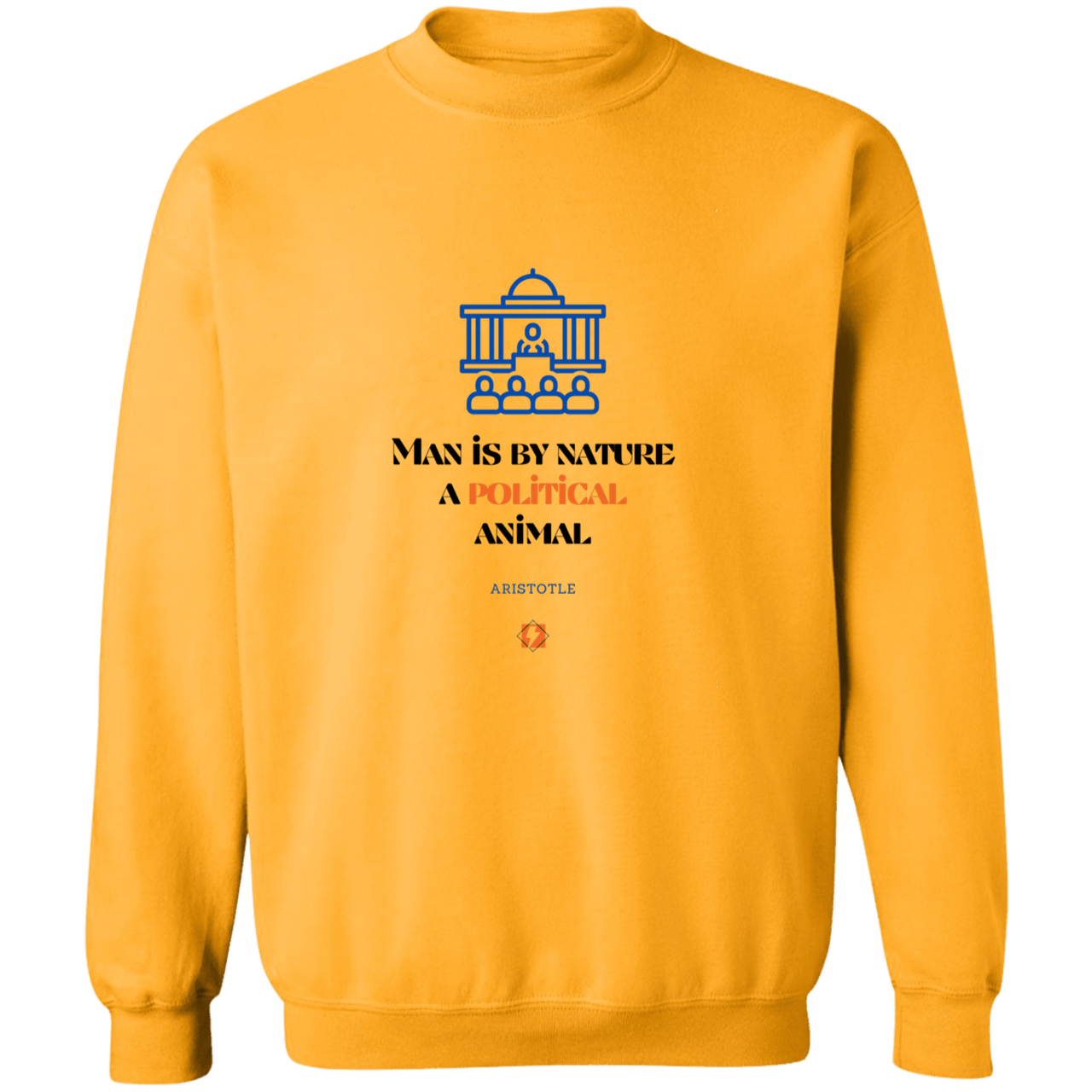 A120 G180 Gildan Crewneck Pullover Sweatshirt - Color: Gold