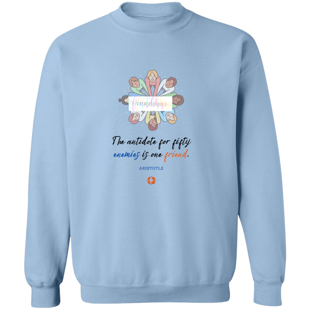 A124 G180 Gildan Crewneck Pullover Sweatshirt - Color: Light Blue