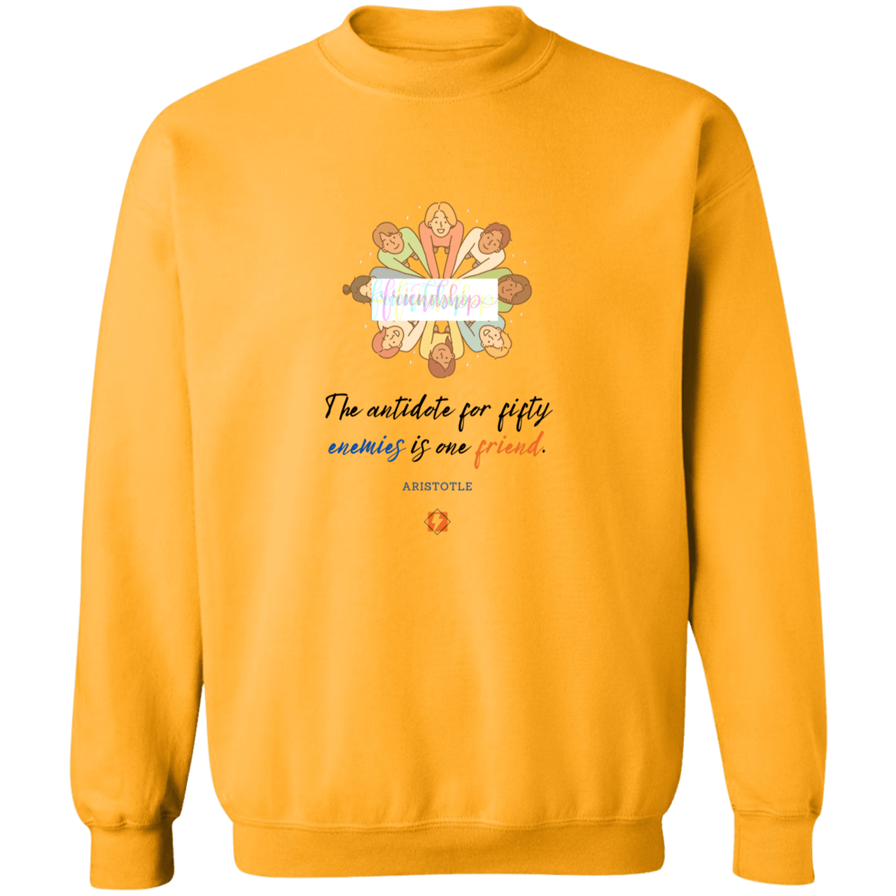 A124 G180 Gildan Crewneck Pullover Sweatshirt - Color: Gold