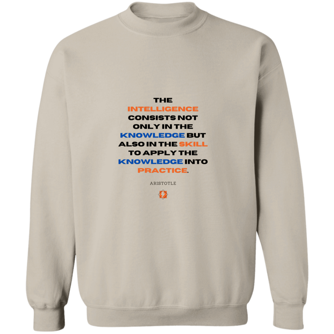 A127 G180 Gildan Crewneck Pullover Sweatshirt - Color: Sand