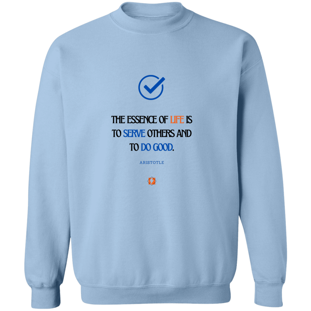 A132 G180 Gildan Crewneck Pullover Sweatshirt - Color: Light Blue