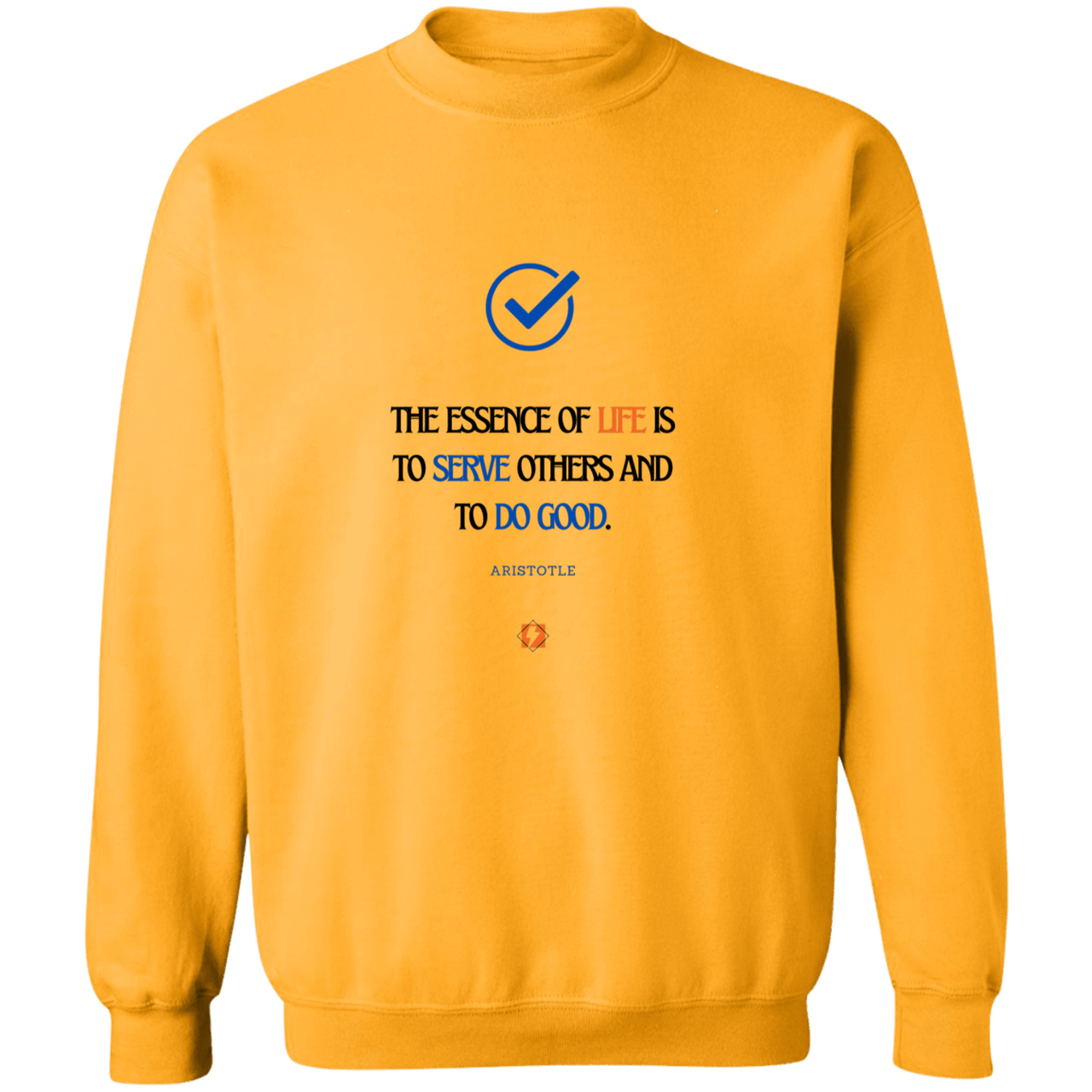 A132 G180 Gildan Crewneck Pullover Sweatshirt - Color: Gold