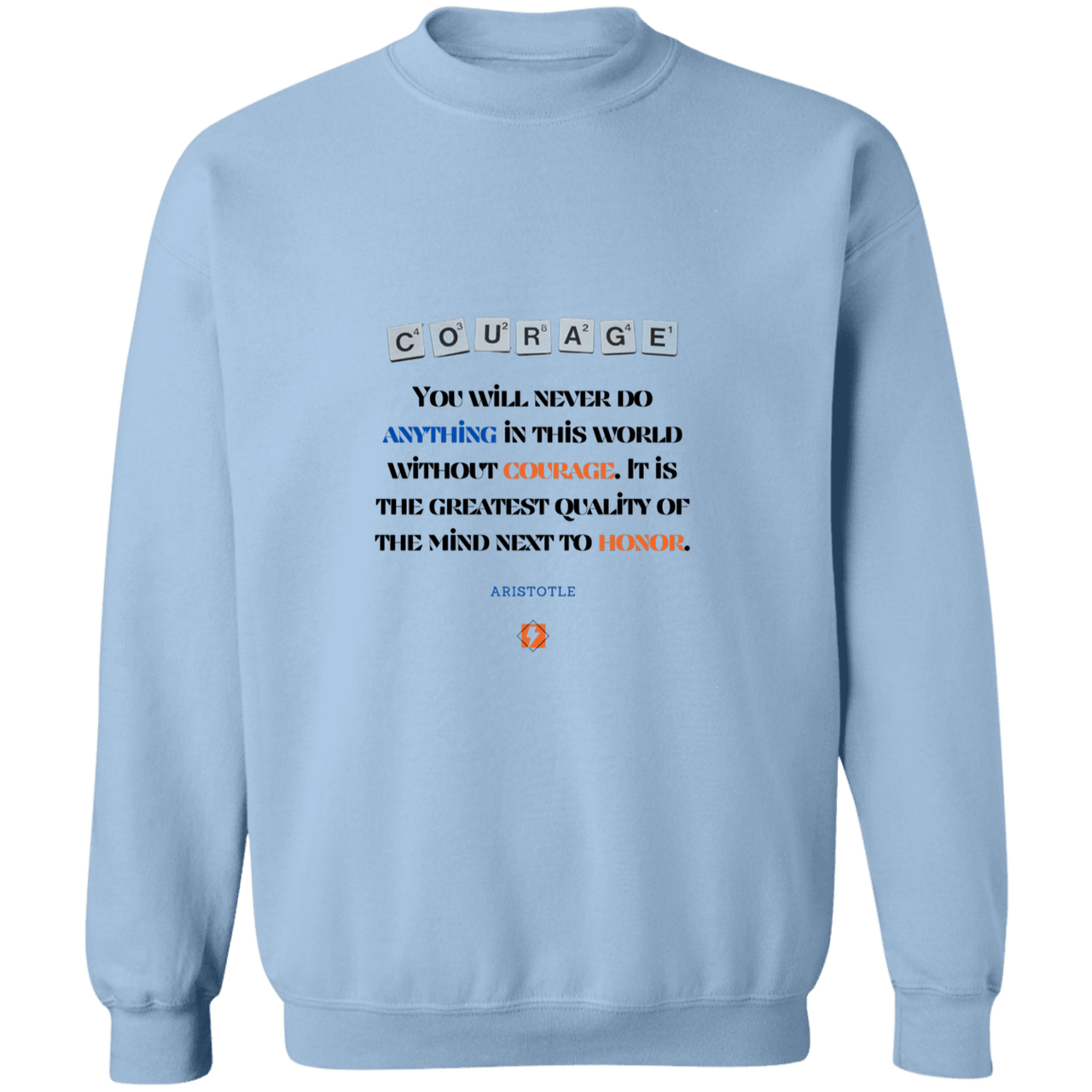 A133 G180 Gildan Crewneck Pullover Sweatshirt - Color: Light Blue