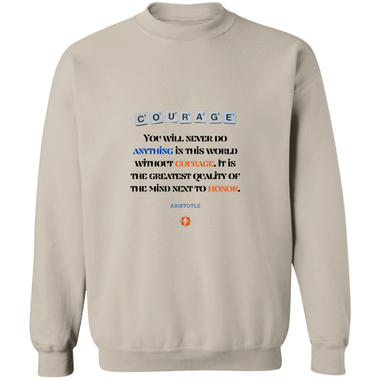 A133 G180 Gildan Crewneck Pullover Sweatshirt - Color: Sand