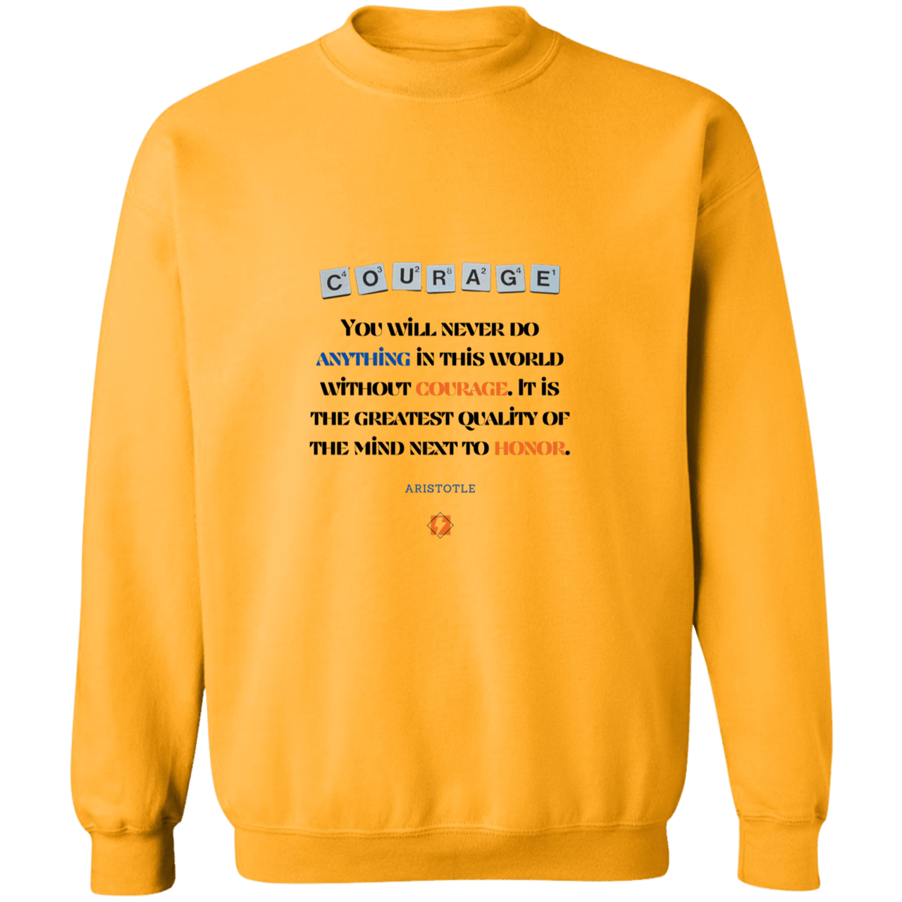 A133 G180 Gildan Crewneck Pullover Sweatshirt - Color: Gold