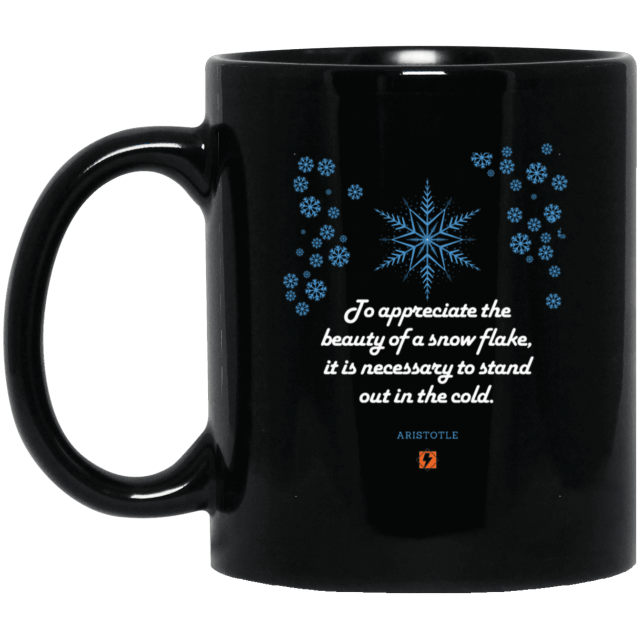 Ceramic Standard Mug 11oz with inspiring Aristotle quote: A130 - Appreciation requires interaction - Color: Plain Black