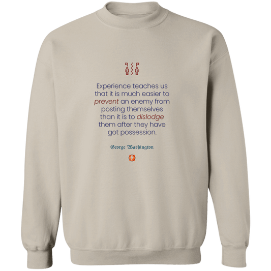 GW106 - Preventing an enemy is better than dislodging one G180 Gildan Crewneck Pullover Sweatshirt - Color: Sand