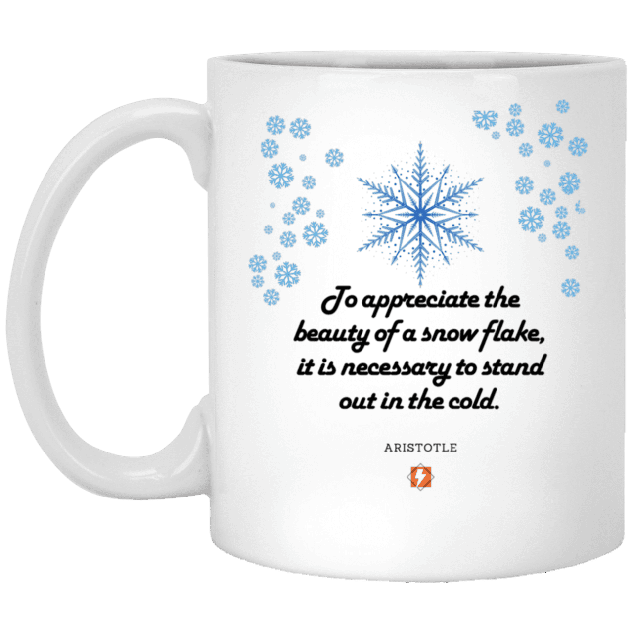 Ceramic Standard Mug 11oz with inspiring Aristotle quote: A130 - Appreciation requires interaction - Color: Plain White