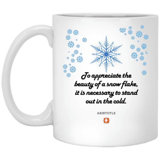 Ceramic Standard Mug 11oz with inspiring Aristotle quote: A130 - Appreciation requires interaction - Color: Plain White