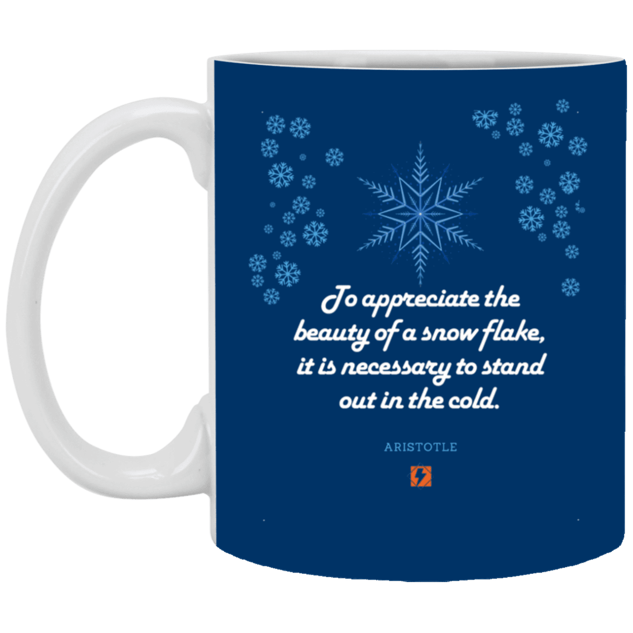 Ceramic Standard Mug 11oz with inspiring Aristotle quote: A130 - Appreciation requires interaction - Color: Royal