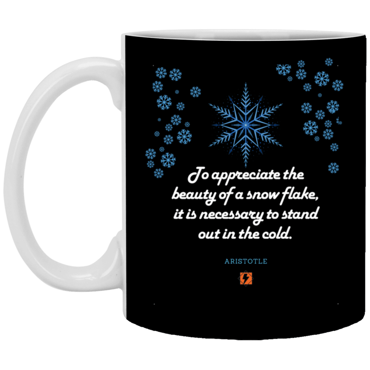 Ceramic Standard Mug 11oz with inspiring Aristotle quote: A130 - Appreciation requires interaction - Color: Black White