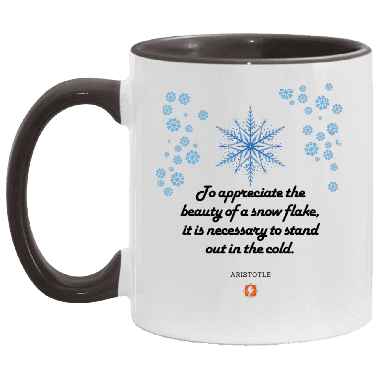 Ceramic Standard Mug 11oz with inspiring Aristotle quote: A130 - Appreciation requires interaction - Color: White/Black