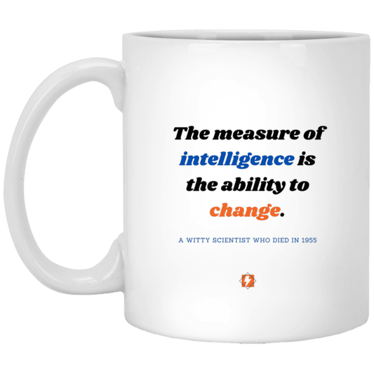 Ceramic Standard Mug 11oz with inspiring Einstein quote: E117 - Change-ability - Color: Plain White