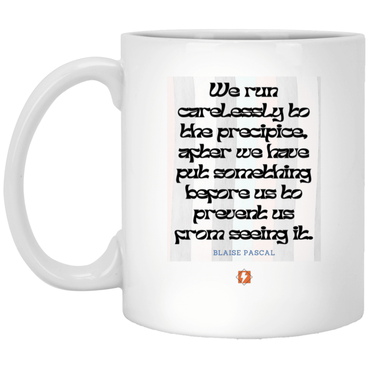 Ceramic Standard Mug 11oz with inspiring Pascal quote: BP117 - Making assumptions carry risks - Color: Plain White